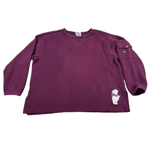 Vintage Disney Store Winnie the pooh sweatshirt Maroon Honey Pot size Medium - Picture 1 of 9